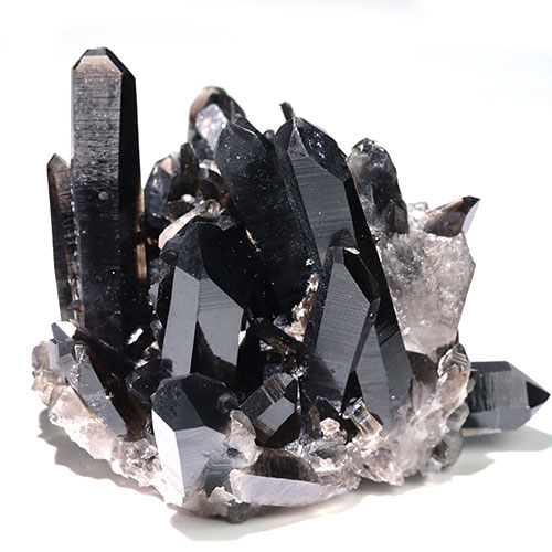 〔D30-548〕極上品 アーカンソー産 Extra スモーキークォーツ 黒水晶 クラスター【FOREST 天然石 パワーストーン】【メール便不可】