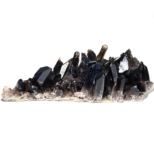 〔D30-551〕極上品 アーカンソー産 Extra スモーキークォーツ 黒水晶 クラスター【FOREST 天然石 パワーストーン】【メール便不可】