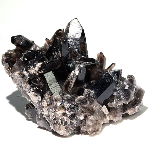 〔D30-553〕極上品 アーカンソー産 Extra スモーキークォーツ 黒水晶 クラスター【FOREST 天然石 パワーストーン】【メール便不可】