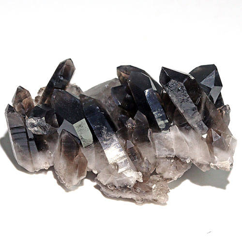 〔D30-554〕極上品 アーカンソー産 Extra スモーキークォーツ 黒水晶 クラスター【FOREST 天然石 パワーストーン】【メール便不可】