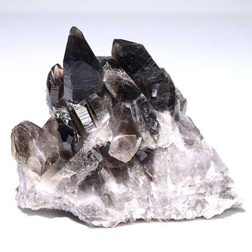 〔D30-576〕【お買い得】 アメリカ アーカンソー産 スモーキークォーツ 黒水晶 クラスター 【ギャランティーカード付】【メール便不可】