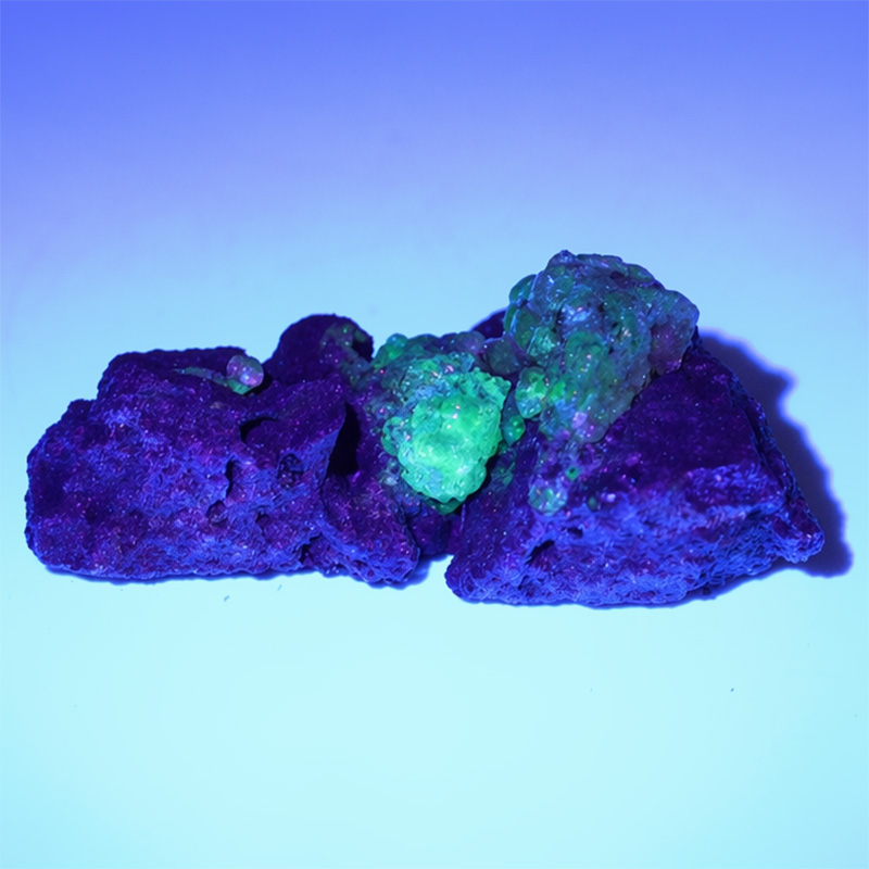 〔D356-41〕希少 メキシコ産 蛍光 ハイアライトオパール 玉滴石 Hyalite Opal 結晶 原石1個売り【メール便不可】