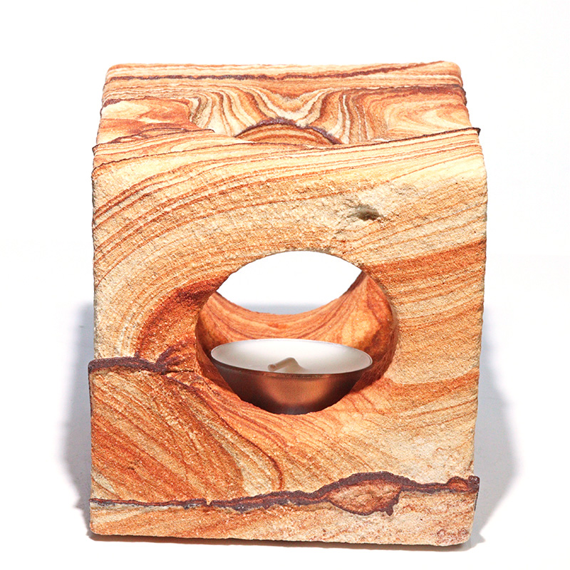 〔D459-2〕約9cm ナバホストーン キャンドルスタンド サンドストーン Navajo stone【アメリカ・アリゾナ州産】【メール便不可】