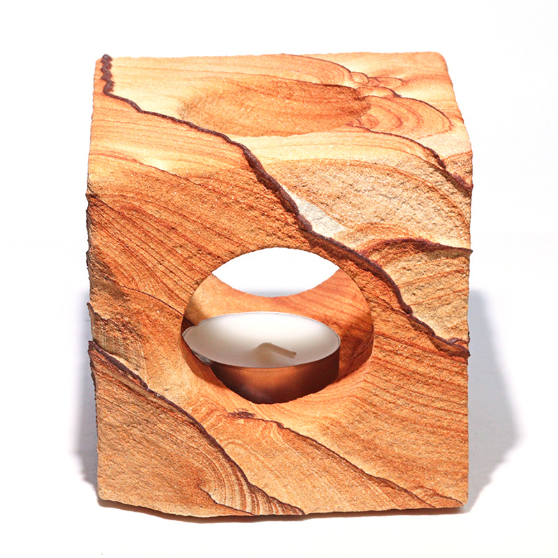 〔D459-5〕約9cm ナバホストーン キャンドルスタンド サンドストーン Navajo stone【アメリカ・アリゾナ州産】【メール便不可】