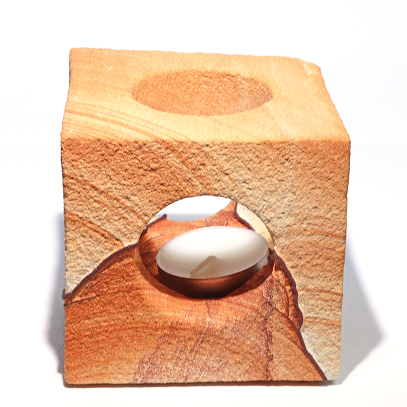 〔D459-8〕約9cm ナバホストーン キャンドルスタンド サンドストーン Navajo stone【アメリカ・アリゾナ州産】【メール便不可】