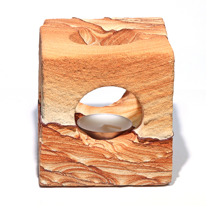 〔D459-9〕約9cm ナバホストーン キャンドルスタンド サンドストーン Navajo stone【アメリカ・アリゾナ州産】【メール便不可】