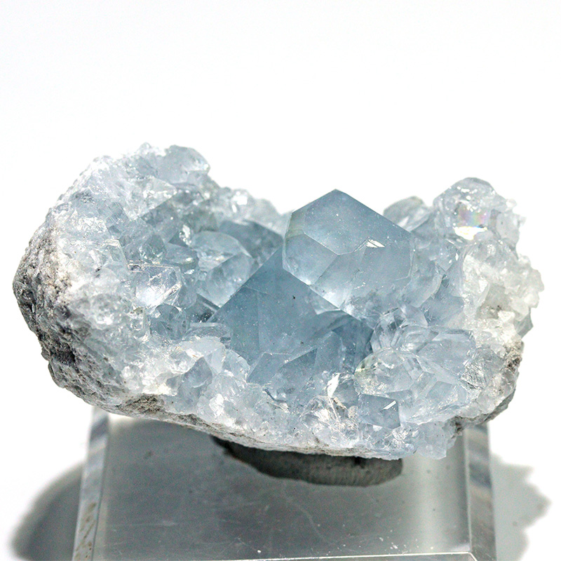 〔D470-16〕マダガスカル産 セレスタイト クラスター Celestite 天青石 セレスティン 浄化 置物【メール便不可】