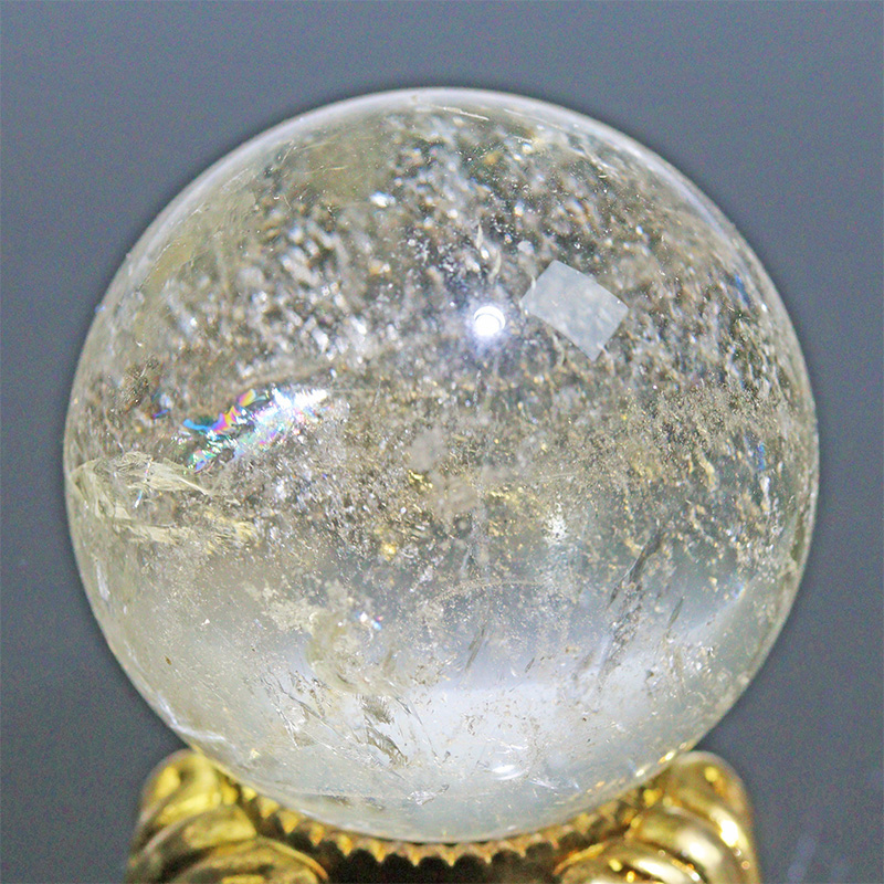 〔D471-27〕約36mm シトリン スフィア Citrine 丸玉  黄水晶 置物 風水【メール便不可】