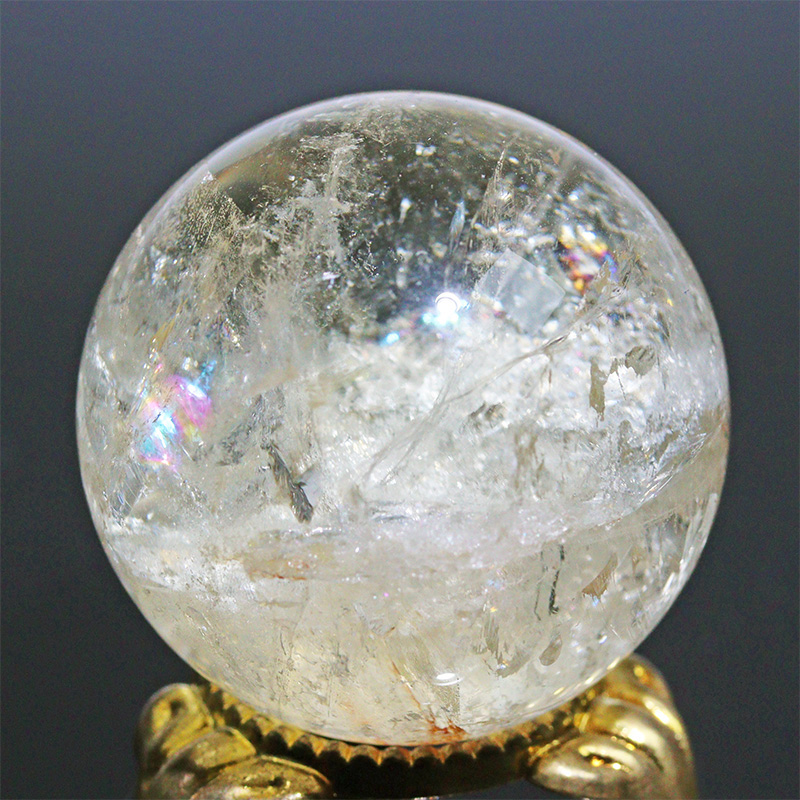 〔D471-29〕約35mm シトリン スフィア Citrine 丸玉  黄水晶 置物 風水【メール便不可】