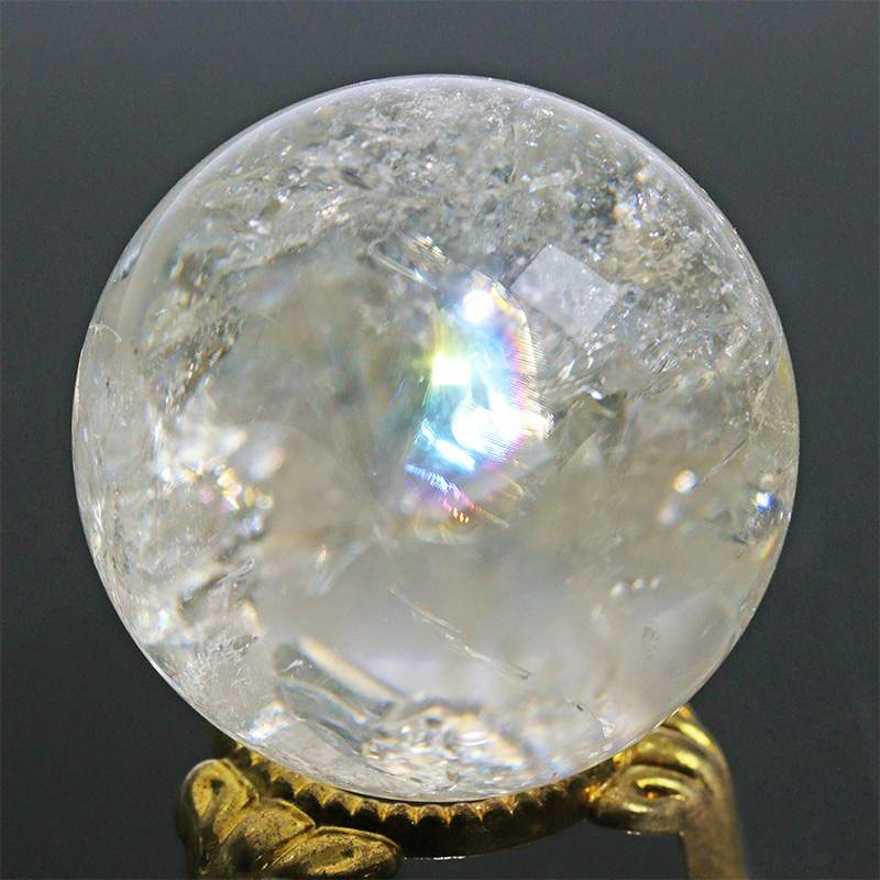 〔D471-41〕約38mm シトリン スフィア Citrine 丸玉  黄水晶 置物 風水 ヘコミあり【メール便不可】