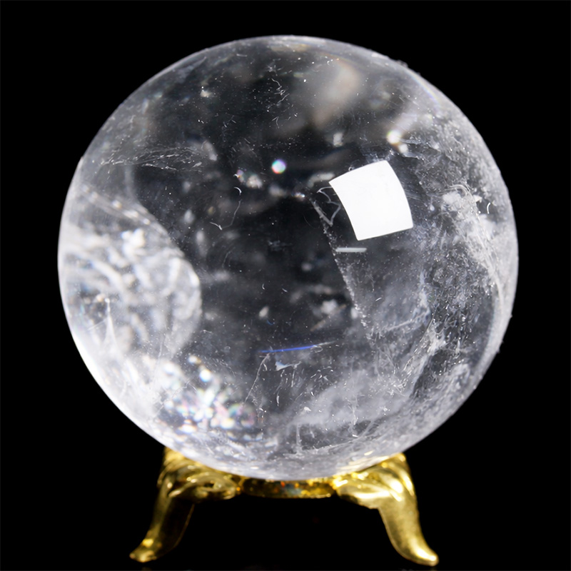 〔D475-18〕約61mm ブラジル ミナスジェライス州 天然水晶 天然クォーツ スフィア 水晶  丸玉 1個【メール便不可】