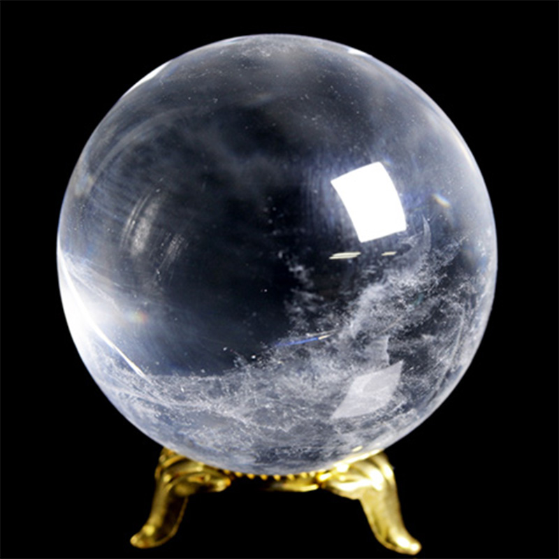 〔D475-19〕約60mm ブラジル ミナスジェライス州 天然水晶 天然クォーツ スフィア 水晶  丸玉 1個【メール便不可】