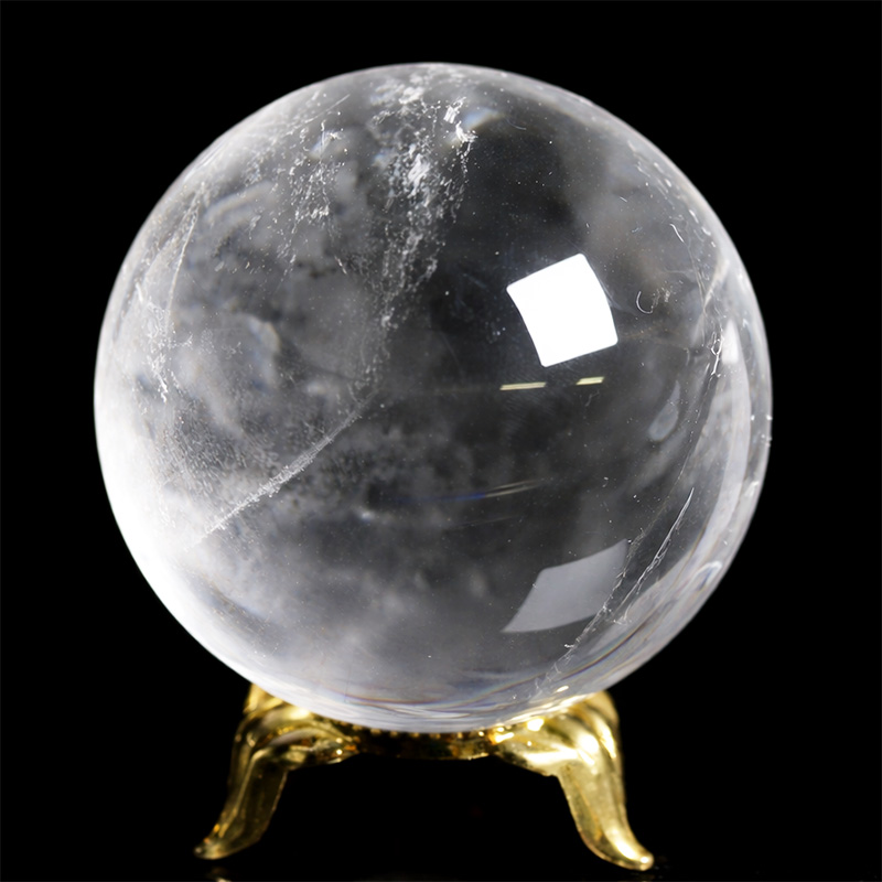 〔D475-21〕約58mm ブラジル ミナスジェライス州 天然水晶 天然クォーツ スフィア 水晶  丸玉 1個【メール便不可】