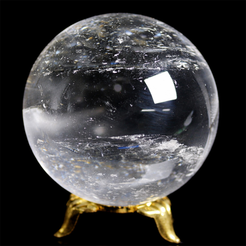〔D475-22〕約62mm ブラジル ミナスジェライス州 天然水晶 天然クォーツ スフィア 水晶  丸玉 1個【メール便不可】