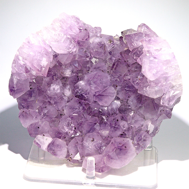 〔D476-13〕ハート形 アメジスト原石 クラスター ブラジル リオグランデドスル アメティスタドスル産【メール便不可】