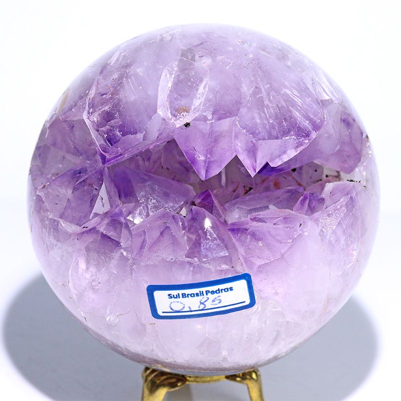 〔D476-6〕約87mm 笑口 アメジスト原石 丸玉 ブラジル リオグランデドスル アメティスタドスル産【メール便不可】