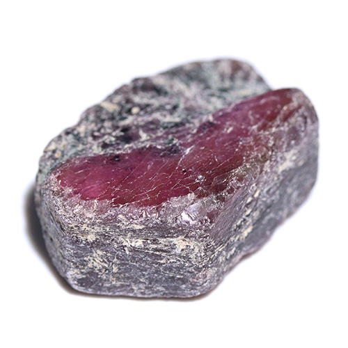 〔D485-10〕マダガスカル産 ルビー スライス Ruby 紅玉 原石 結晶