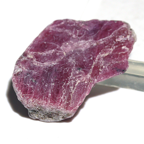 〔D485-11〕マダガスカル産 ルビー スライス Ruby 紅玉 原石 結晶