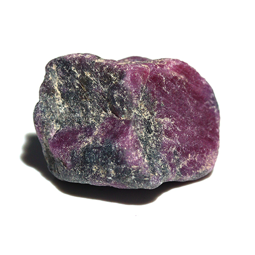 〔D485-13〕マダガスカル産 ルビー スライス Ruby 紅玉 原石 結晶