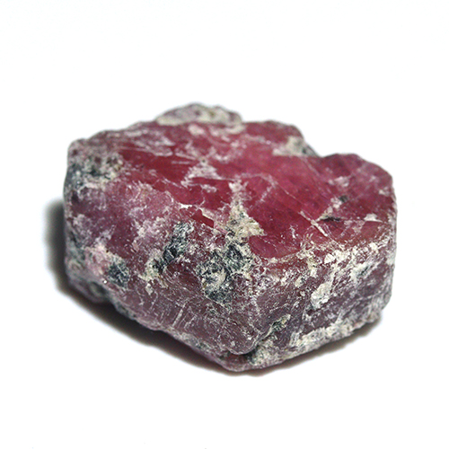 〔D485-14〕マダガスカル産 ルビー スライス Ruby 紅玉 原石 結晶