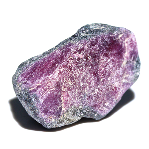 〔D485-2〕マダガスカル産 ルビー スライス Ruby 紅玉 原石 結晶