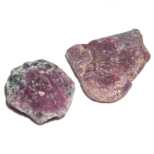 〔D485-23〕マダガスカル産 ルビー スライス Ruby 紅玉 原石 結晶