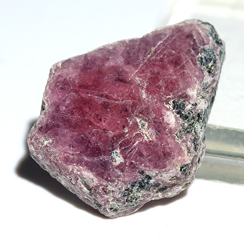 〔D485-6〕マダガスカル産 ルビー スライス Ruby 紅玉 原石 結晶