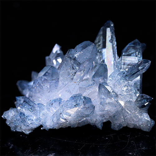 〔D494-12〕極上品 アーカンソー州産 ブルーオーラ クラスター クォーツ ARKANSAS CRYSTAL ギャランティーカード付