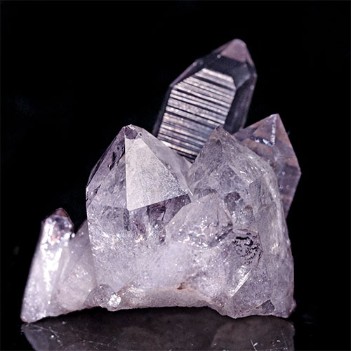 〔D494-17〕極上品 アーカンソー州産 ピンクオーラ クラスター クォーツ ARKANSAS CRYSTAL ギャランティーカード付