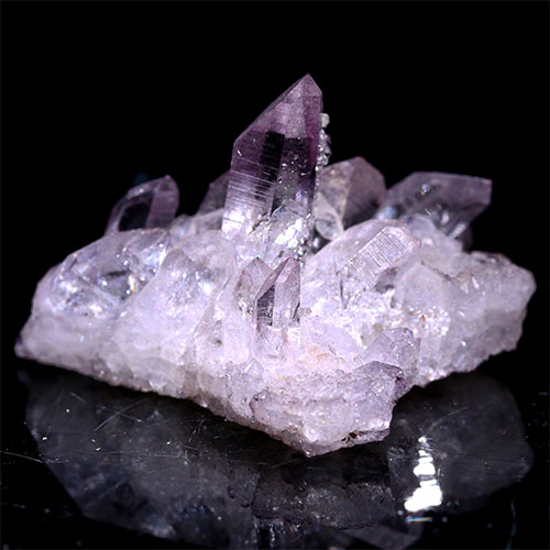 〔D494-23〕極上品 アーカンソー州産 ピンクオーラ クラスター クォーツ ARKANSAS CRYSTAL ギャランティーカード付