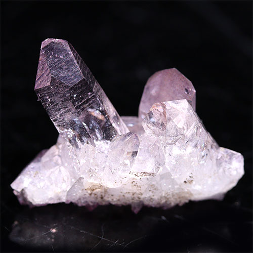 〔D494-26〕極上品 アーカンソー州産 ピンクオーラ クラスター クォーツ ARKANSAS CRYSTAL ギャランティーカード付
