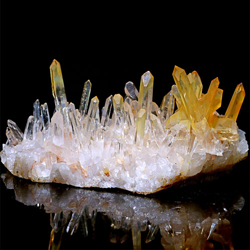 〔D495-11〕High Quality 希少 アーカンソー州産 ゴールデンヒーラー クラスター 水晶 Arkansas Golden Healer