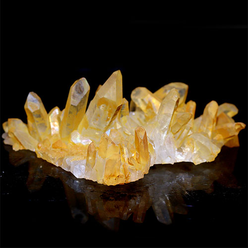 〔D495-12〕High Quality 希少 アーカンソー州産 ゴールデンヒーラー クラスター 水晶 Arkansas Golden Healer
