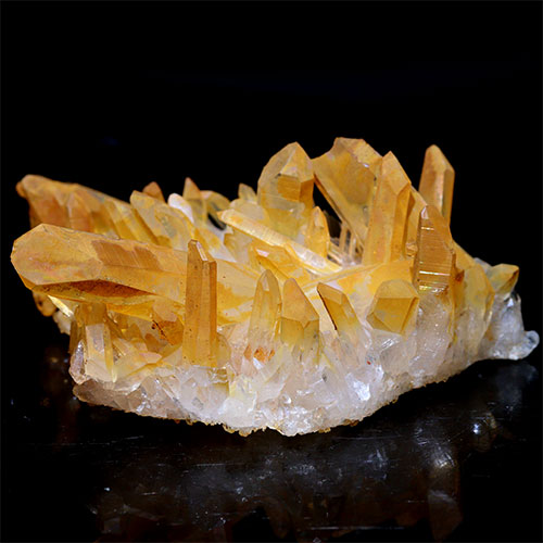 〔D495-13〕High Quality 希少 アーカンソー州産 ゴールデンヒーラー クラスター 水晶 Arkansas Golden Healer