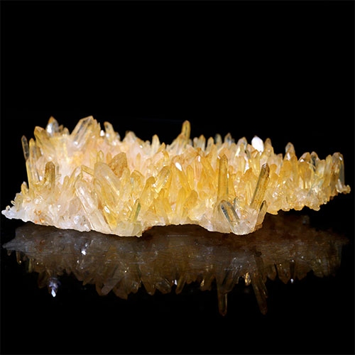 〔D495-14〕High Quality 希少 アーカンソー州産 ゴールデンヒーラー クラスター 水晶 Arkansas Golden Healer