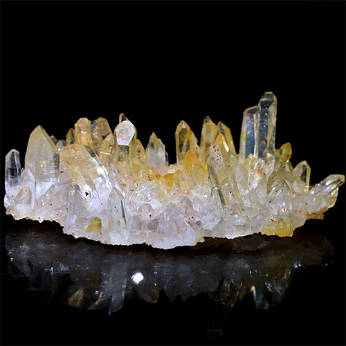 〔D495-15〕High Quality 希少 アーカンソー州産 ゴールデンヒーラー クラスター 水晶 Arkansas Golden Healer