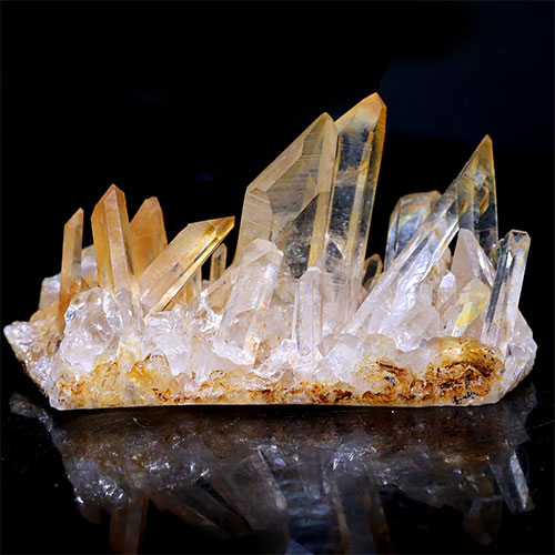 〔D495-17〕High Quality 希少 アーカンソー州産 ゴールデンヒーラー クラスター 水晶 Arkansas Golden Healer