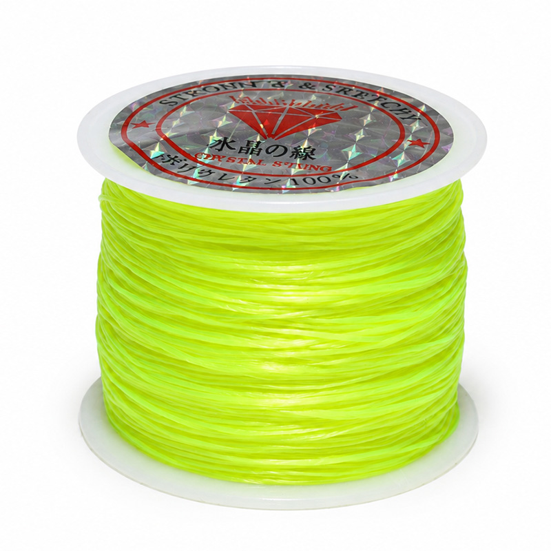 〔G1-115-KY〕蛍光イエロー オペロンゴム 約60m×約0.8mm【FOREST 天然石 パワーストーン】