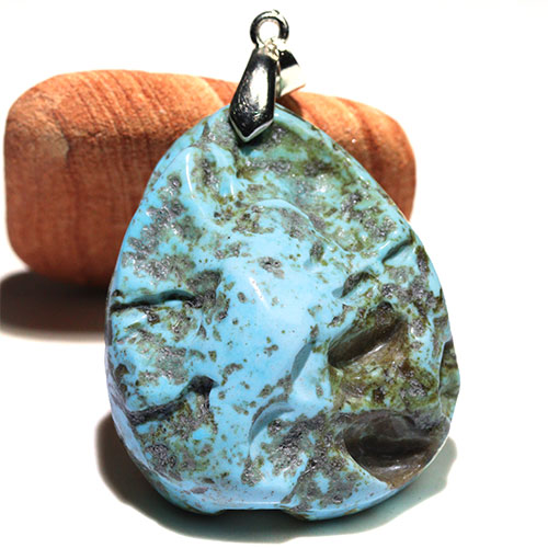 〔J374-2〕アリゾナ キングマンターコイズ ペンダント Kingman turquoise