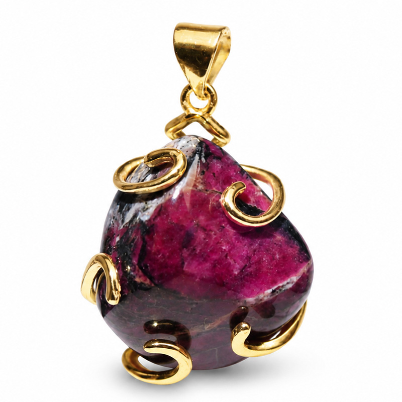 〔J376-9〕希少 ロシア産 ユーディアライト ペンダントトップ Eudialyte