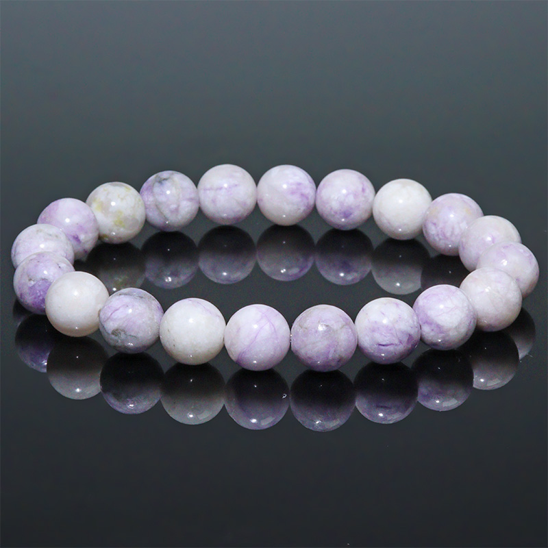 〔K2065-9m〕約10mm 天然色 パープルハウライト ブレスレット Purple Howlite 【ランダム発送】