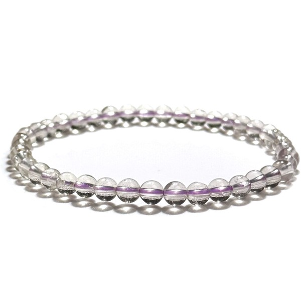 〔K2075-10〕高品質 珍しい パープル リビアングラス 隕石 ブレスレット Libyan desert glass クリストバライト