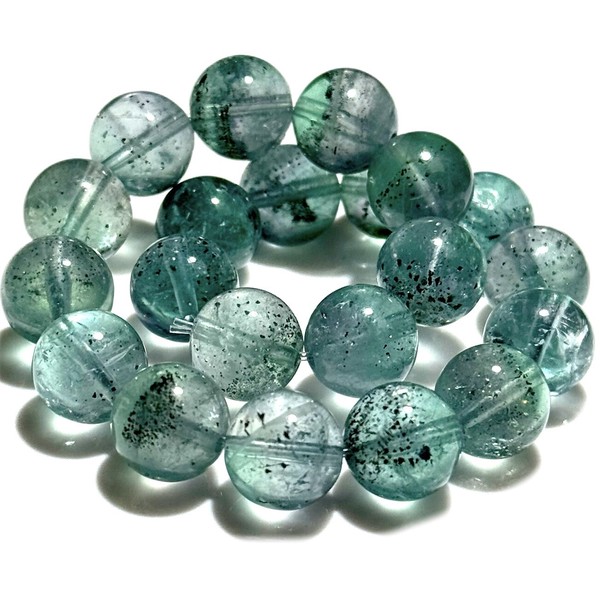 〔K2078-5〕希少 高品質 パイライトインフローライト Pyrite in Fluorite ブレスレット