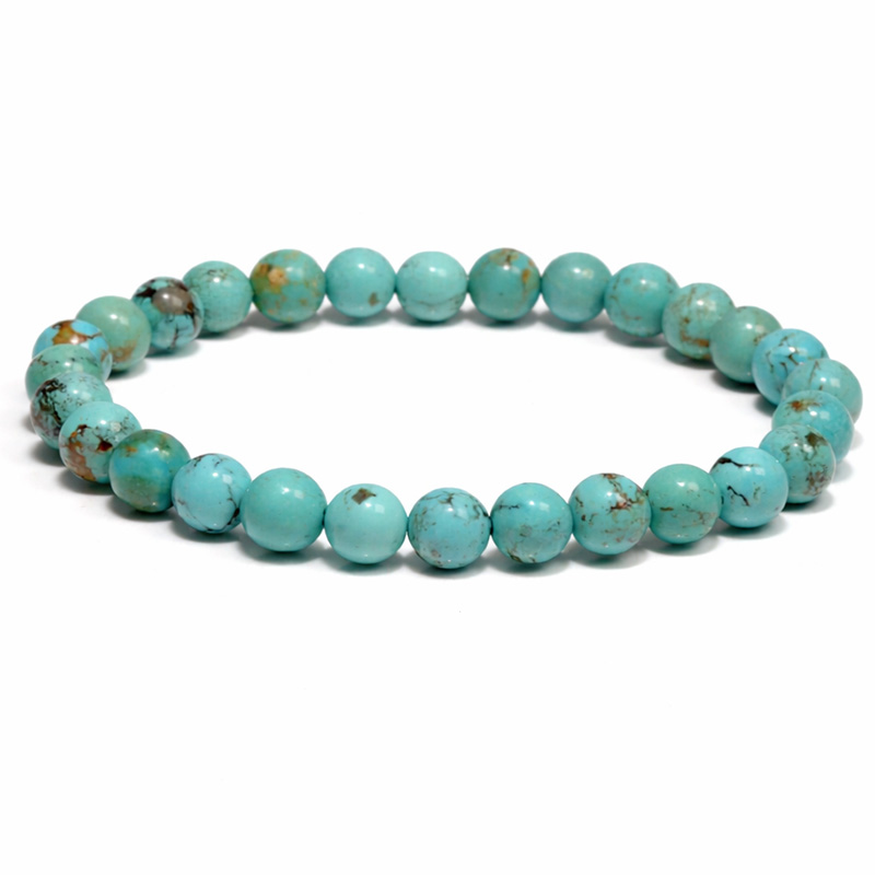 〔K2091-14〕約6mm メキシコ ソノラ カンピトスターコイズ ブレスレット Campitos Turquoise【カード付】