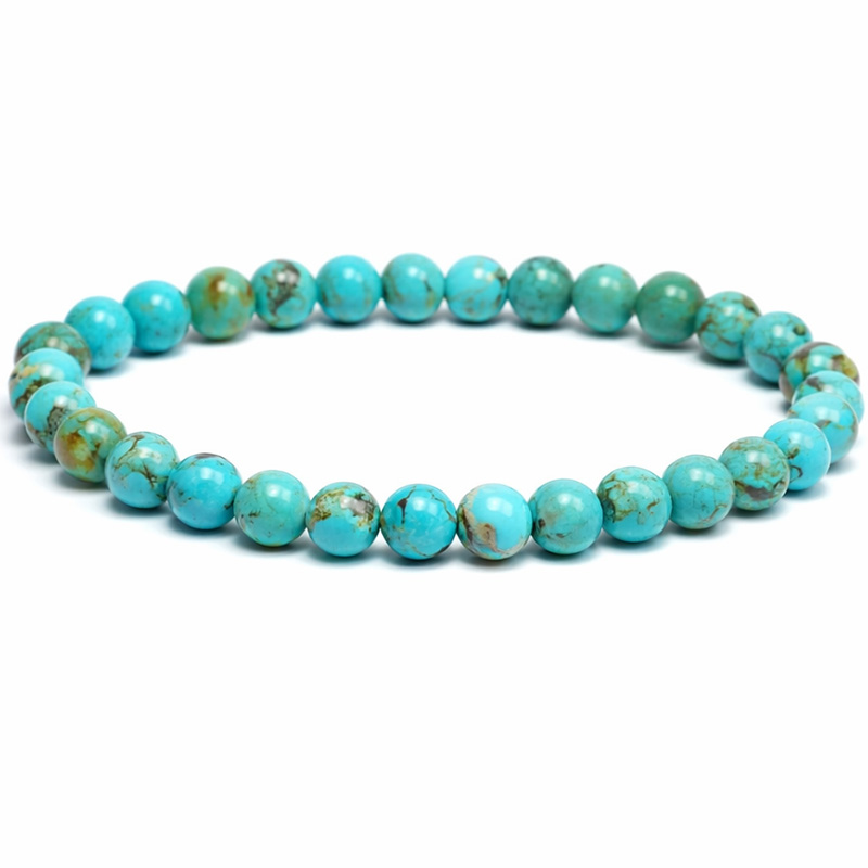 〔K2091-16〕約6mm メキシコ ソノラ カンピトスターコイズ ブレスレット Campitos Turquoise【カード付】