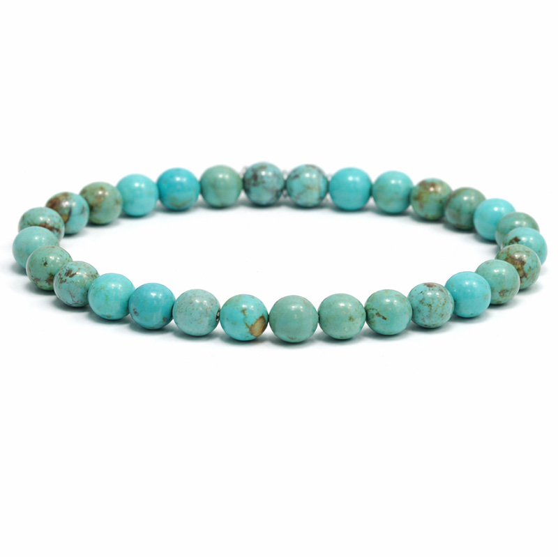 〔K2091-18〕約6mm メキシコ ソノラ カンピトスターコイズ ブレスレット Campitos Turquoise【カード付】