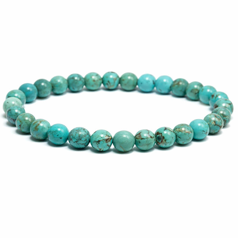 〔K2091-19〕約6mm メキシコ ソノラ カンピトスターコイズ ブレスレット Campitos Turquoise【カード付】