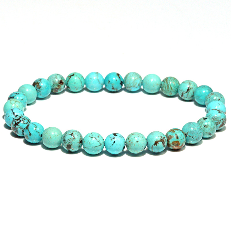 〔K2091-1〕約6mm メキシコ ソノラ カンピトスターコイズ ブレスレット Campitos Turquoise【カード付】