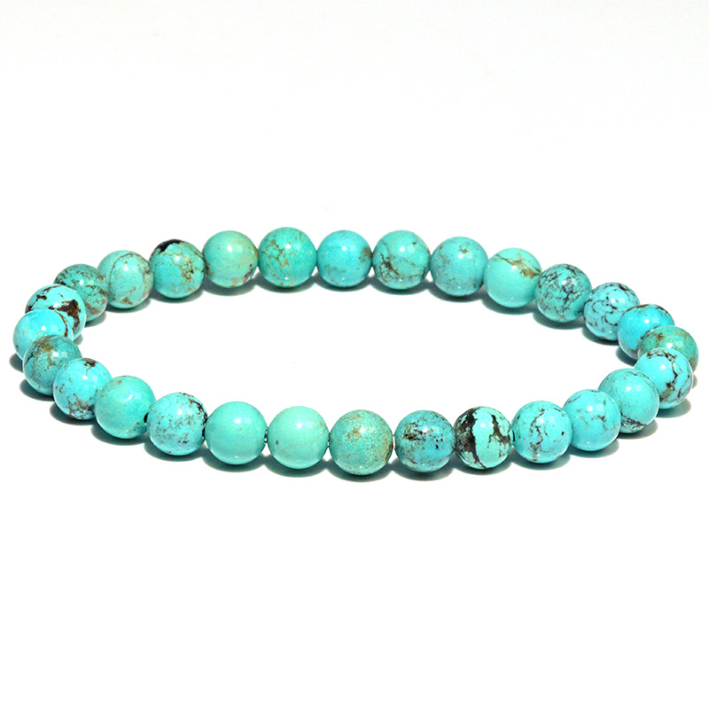 〔K2091-1〕約6mm メキシコ ソノラ カンピトスターコイズ ブレスレット Campitos Turquoise【カード付】