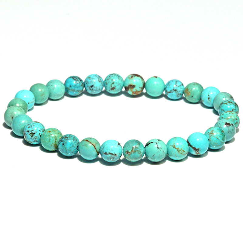 〔K2091-1〕約6mm メキシコ ソノラ カンピトスターコイズ ブレスレット Campitos Turquoise【カード付】